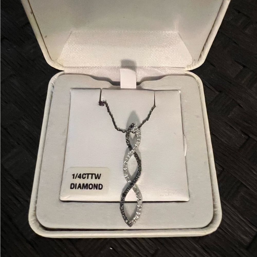 Kohl's Silver Infinity Diamond Necklace